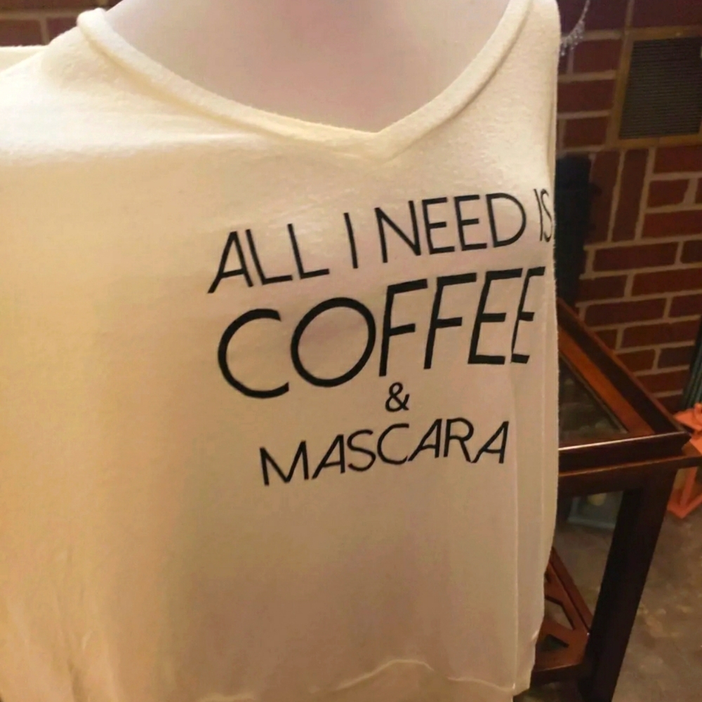 Wendy Williams Collection All I Need is Coffee & Mascara Long Sleeve 2XL Rare